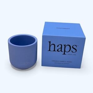 Haps Ceramic Candle Vessel – Mood Care Collection – Periwinkle Blue